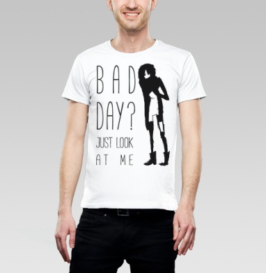 BAD DAY? / ПЛОХОЙ ДЕНЬ?, Футболка мужская Base белая