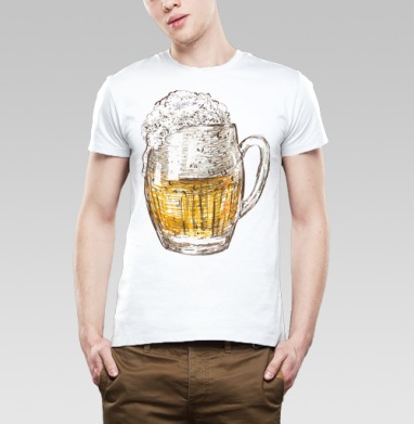 Янтарная кружка пива Beer Time - Магазин футболок iriskana - Дизайнерские принты