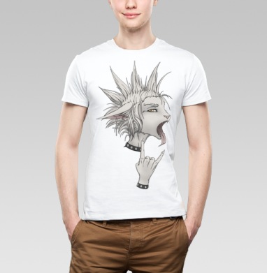 Сm Punk Cat, Футболка мужская Base белая