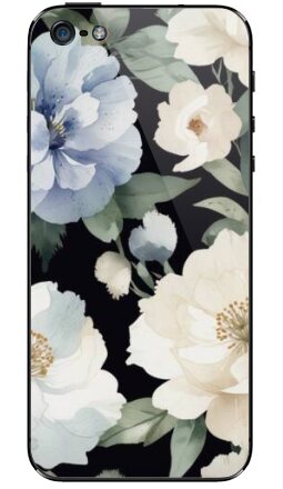 Акварельный цветочный паттерн «Вечная весна» - Виниловые наклейки на iPhone 5 - купить в Москве