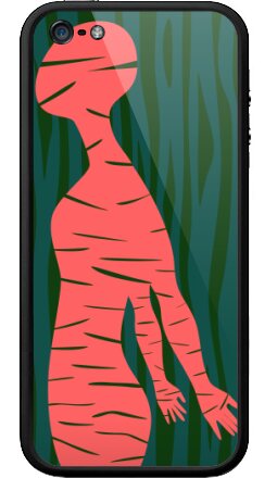 Меланхоличная фигура в красном на темно-зеленом фоне - Бампер на iPhone 5, 5S, страница 7