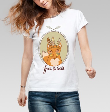 Лиса «Free & Wild» с боевой раскраской - Designed by Alenka Karabanova 