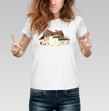 Home / Дом, Футболка женская белая 180гр