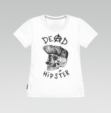 Футболка DEAD HIPSTER с готическим черепом - SASHABECKER