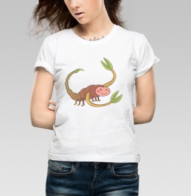 Scorpio / Скорпион, Футболка женская белая 180гр