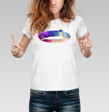 Space oddity / Космическая странность, Футболка женская белая 180гр