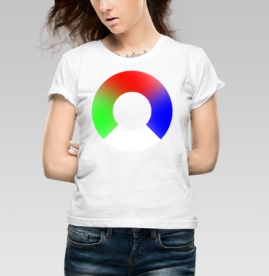 SS RGB / СС RGB, Футболка женская белая 180гр