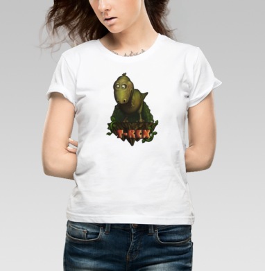 T-REX / Ти-Рекс, Футболка женская белая 180гр
