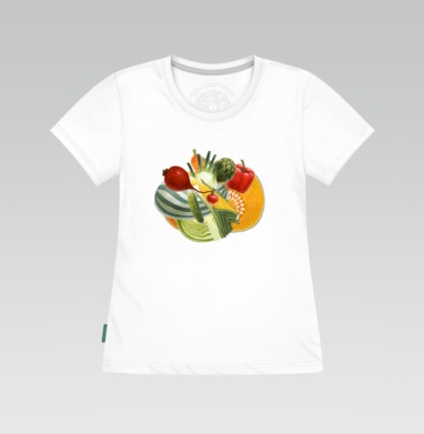 Vegetables (Живая Азбука), Футболка женская белая 180гр