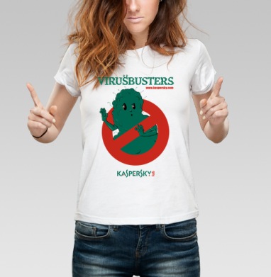 virusbusters / Охотники за вирусами, Футболка женская белая 180гр