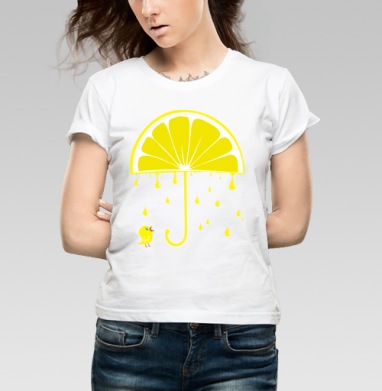 Rain again, Футболка женская белая 180гр