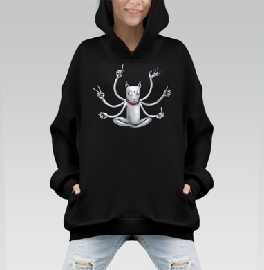 КисаРаиса - Hoodie Mono, черная, оверсайз, утепленная, страница 7
