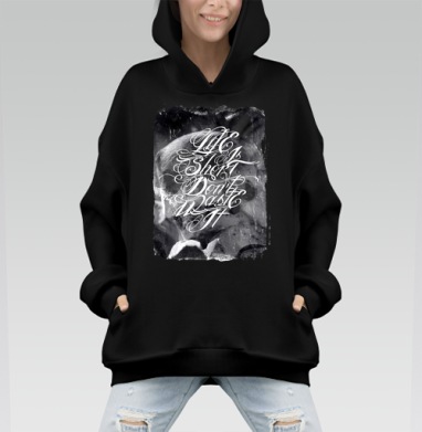 Life Is Short - Hoodie Mono, черная, оверсайз, утепленная, страница 5