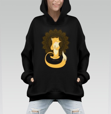 Лисья йога - Hoodie Mono, черная, оверсайз, утепленная, страница 5