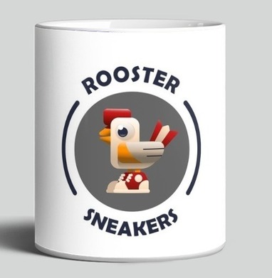 Логотип ROOSTER Sneakers с петухом в кроссовках - Магазин футболок Liqidwoo - Дизайнерские принты