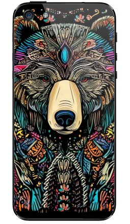 Медведь этно - Виниловые наклейки на iPhone 5 - купить в Москве