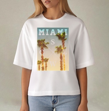 Miami, Футболка женская оверсайз Mido