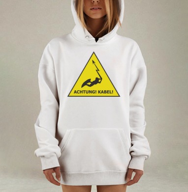 Achtung! Kabel!, Hoodie Mjhigh Dig, оверсайз, утепленная