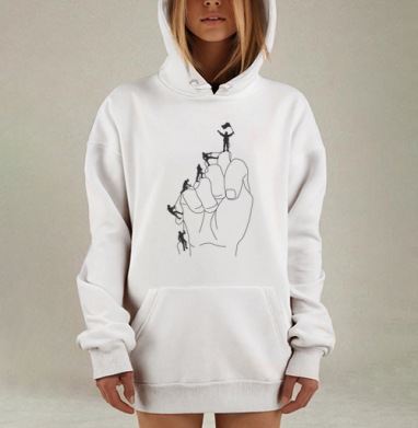 АЛЬПИНИСТЫ, Hoodie Mjhigh Dig, оверсайз, утепленная