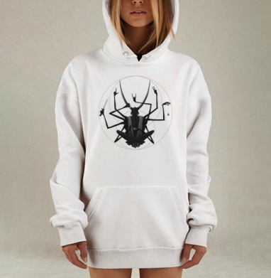 Мифическое божество в монохроме с множеством рук, Hoodie Mjhigh Dig, оверсайз, утепленная