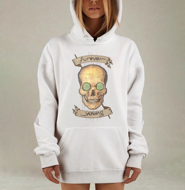 Forever young (вечно молодой), Hoodie Mjhigh Dig, оверсайз, утепленная