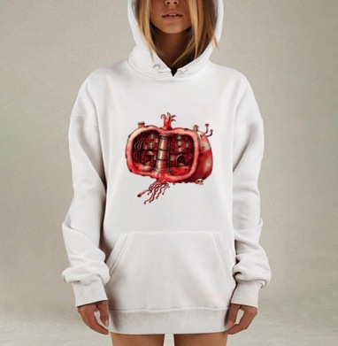 Гранатовый замок: магический внутренний мир, Hoodie Mjhigh Dig, оверсайз, утепленная