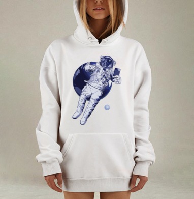 Космическое селфи, Hoodie Mjhigh Dig, оверсайз, утепленная