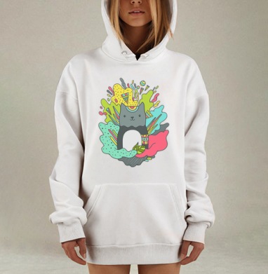 Котей, Hoodie Mjhigh Dig, оверсайз, утепленная