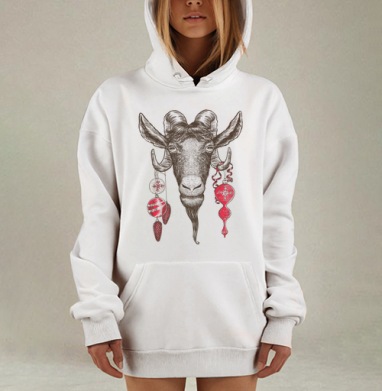 коза, Hoodie Mjhigh Dig, оверсайз, утепленная