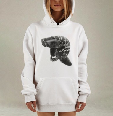 Кто устережёт самих сторожей, Hoodie Mjhigh Dig, оверсайз, утепленная