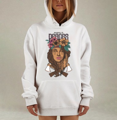 Спокойная индейская медитирующая дева женщина воительница цветы, Hoodie Mjhigh Dig, оверсайз, утепленная