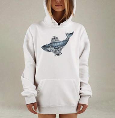 Не просто кит, Hoodie Mjhigh Dig, оверсайз, утепленная