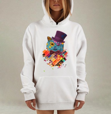 ПсихоКэт, Hoodie Mjhigh Dig, оверсайз, утепленная