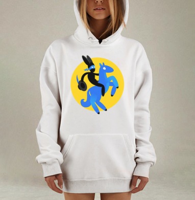 Синийконь, Hoodie Mjhigh Dig, оверсайз, утепленная