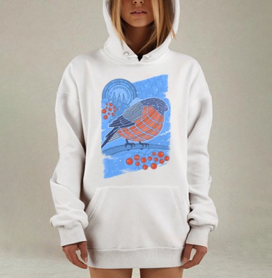 Снегирь, Hoodie Mjhigh Dig, оверсайз, утепленная
