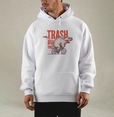 Trash BIG RACE, Толстовка Mjhigh, утепленная