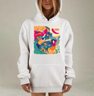 Веселый Коридор, Hoodie Mjhigh Dig, оверсайз, утепленная