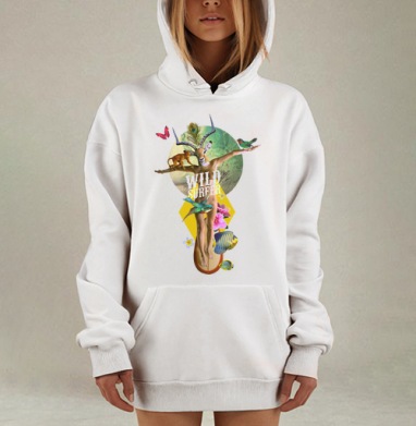 Wild surfer, Hoodie Mjhigh Dig, оверсайз, утепленная