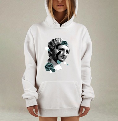 Античная Голова Абстрактные Геометрия Вдохновение, Hoodie Mjhigh Dig, оверсайз, утепленная