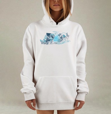 Морские приключения Пират Капитан Bon Voyage, Hoodie Mjhigh Dig, оверсайз, утепленная
