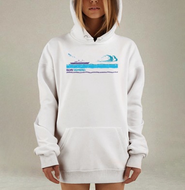 Морское путешествие с кораблем и надписью Bon Voyage Счастливого пути, Hoodie Mjhigh Dig, оверсайз, утепленная