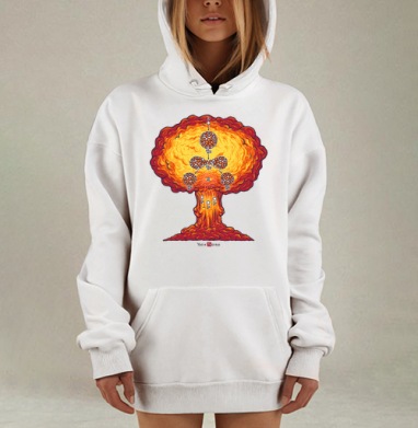 Цепная реакция, Hoodie Mjhigh Dig, оверсайз, утепленная