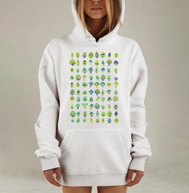 Симпатичные Веселые Мультяшные Грибы на синем фоне, Hoodie Mjhigh Dig, оверсайз, утепленная