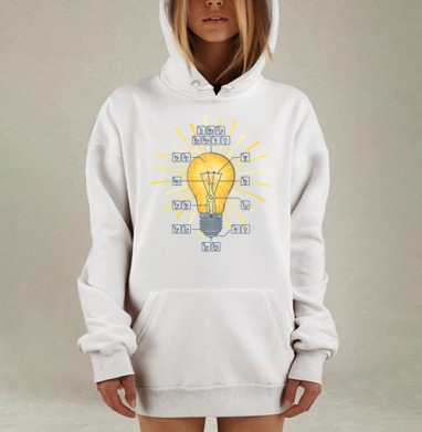 Лампочка Ильича, Hoodie Mjhigh Dig, оверсайз, утепленная