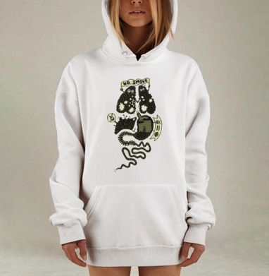 Символическое изображение вреда курения легкие против курения, Hoodie Mjhigh Dig, оверсайз, утепленная