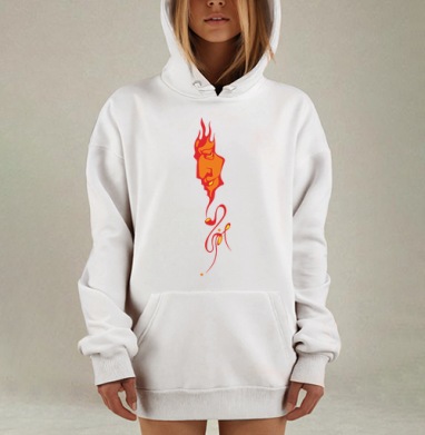 Пылающая голова мужчины в дыме и огне пылающего разума, Hoodie Mjhigh Dig, оверсайз, утепленная