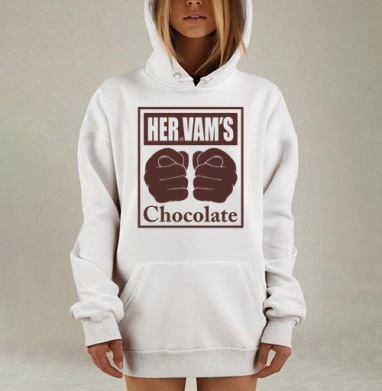 Сила кулаков мощность шоколада HERVAMS Chocolate, Hoodie Mjhigh Dig, оверсайз, утепленная