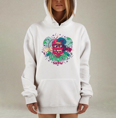 Шоу Идиоты, Hoodie Mjhigh Dig, оверсайз, утепленная