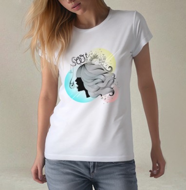 Sweet, Футболка женская белая 180гр