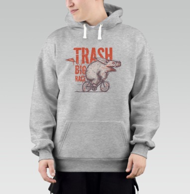 Trash BIG RACE, Толстовка Mjhigh–Mel, утепленная
